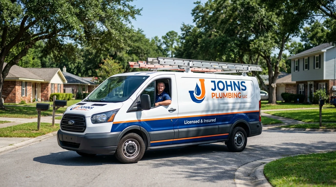 Johns Plumbing LLC service van in Lewisport, KY
